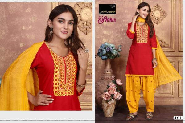 Manjeera Status Rayon Designer Festive Wear Ready Made Collection